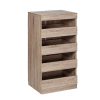 Honey Can Do 21 x 40 Brown Stackable Modular 4 Drawer Closet Organizer