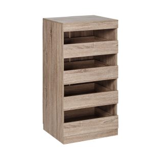 Honey Can Do 21 x 40 Brown Stackable Modular 4 Drawer Closet Organizer