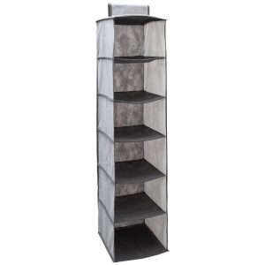 Simplify 47 Gray 6 Shelf Closet Organizer