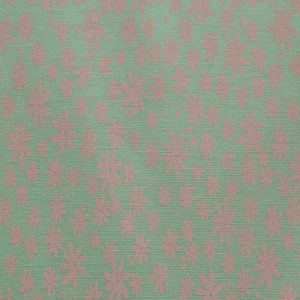 Peach Floral on Light Green Quilt Cotton Fabric by Quilter s Showcase