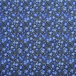 Blue Prairie Floral Quilt Cotton Fabric by Keepsake Calico