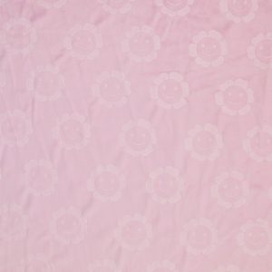 Spring Embossed Happy Blooms on Pink Soft   Minky Fleece Fabric