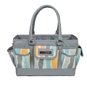 Everything Mary 12 Gray   Pastel Striped Store   Tote
