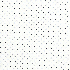 Navy Swiss Dots on White Quilt Cotton Fabric by Quilter s Showcase