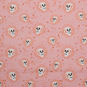 Super Snuggle Spooky Pink Skulls Flannel Fabric