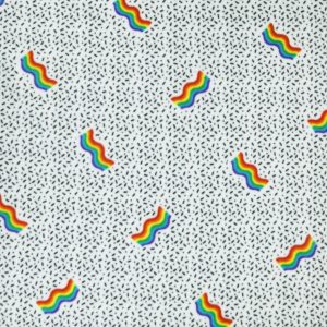 Pride Waves on Speckled Anti Pill Fleece Fabric
