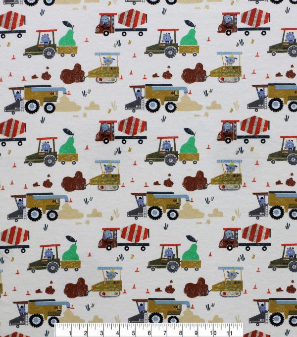 Animal Construction Super Snuggle Flannel Fabric - Image 2