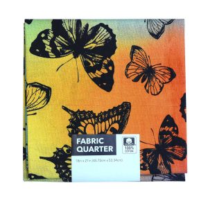 18 x 21 Butterflies Cotton Fabric Quarter 1pc by Keepsake Calico