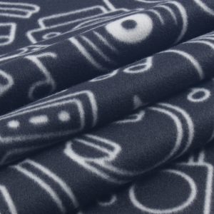 Instrument Toss Blizzard Prints Fleece Fabric