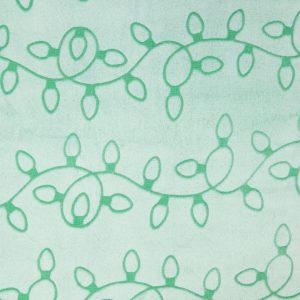 Green Embossed Christmas Lights Sew Lush Fleece Fabric by POP!