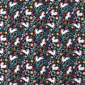 Unicorn Floral Super Snuggle Flannel Fabric