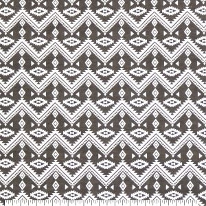 White Triangle Aztec In Line Super Snuggle Flannel Fabric