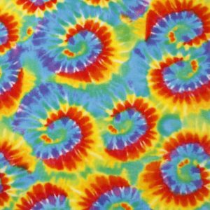 Multicolor Pride Tie Dye Anti Pill Fleece Fabric