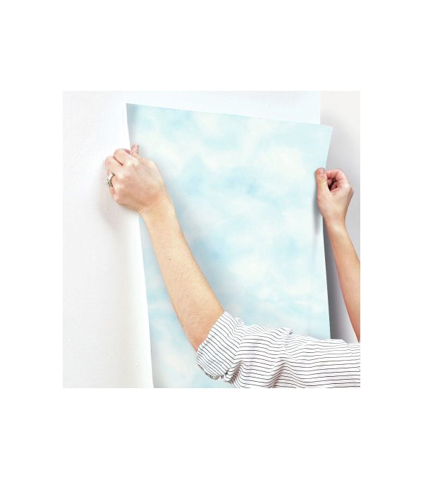 RoomMates Wallpaper Blue Cloud - Image 8