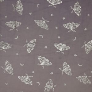 Metallic Butterflies on Purple Pure Plush Fleece Fabric