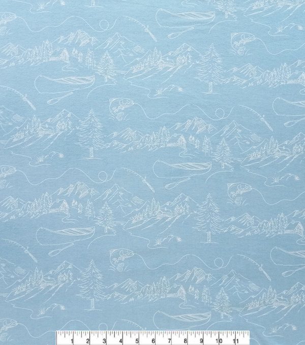 Super Snuggle Sketch Wilderness Flannel Fabric - Image 2