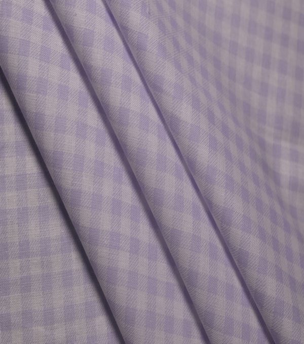 Purple Gingham Easter Cotton Fabric - Image 3