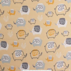 Baby Yellow Elephant Blizzard Fleece Fabric