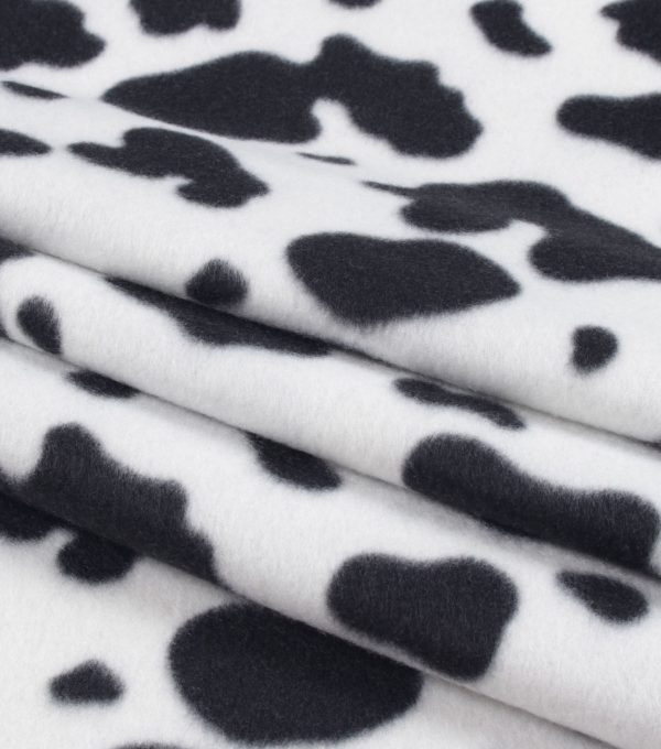 Cow Print Blizzard Fleece Fabric - Image 2