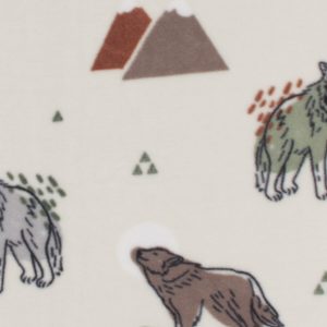 Wolves   Mountains Anti Pill Fleece Fabric