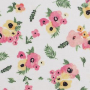 Spring Floral Anti Pill Fleece Fabric