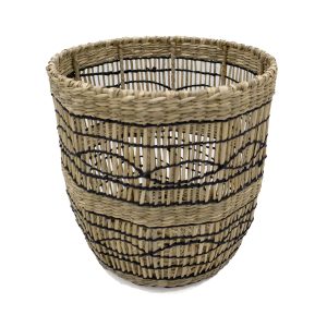 10 Seagrass Basket With Metal Frame by Place   Time