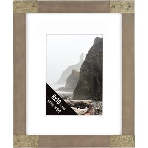 8 x 10 Matted to 5 x 7 Rustic Gray Tabletop Picture Frame by Hudson 43