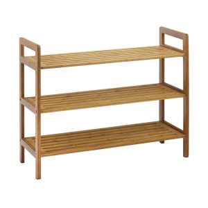 Oceanstar 27 Natural 3 Tier Bamboo Shoe Rack