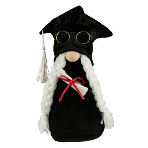 Northlight 10.5 Black Girl Graduation Gnome With Cap