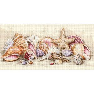 Dimensions 8 x 4 Seashell Treasures Counted Cross Stitch Kit