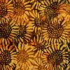 Indonesian Batik Cotton Fabric Sunflower Burst Large