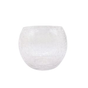 4 Crackle Glass Candle Holder by Place   Time