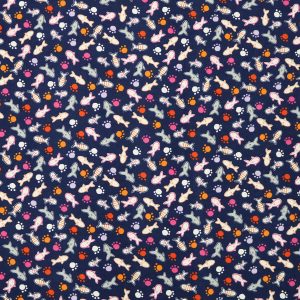 Paw Prints And Fish Super Snuggle Flannel Fabric