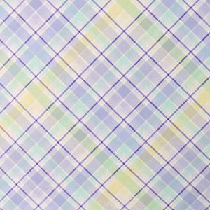 Purple Easter Plaid Easter Cotton Fabric