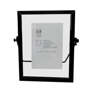 2 x 3 Black Edged Transparent Tabletop Picture Frame by Place   Time