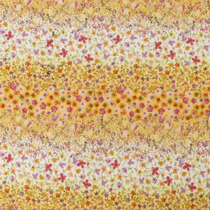 Orange Floral Striped Quilt Cotton Fabric by Keepsake Calico