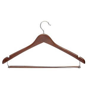 Honey Can Do 17.5 Cherry Wood Swivel Non Slip Suit Hangers 6pk