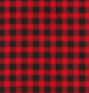 Red   Black Plaid Cotton Fabric by Keepsake Calico