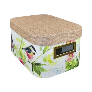 11 Butterfly   Bird Oval Lidded Box With Cutout Handles by Place   Time
