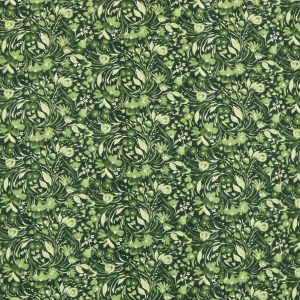 Floral Swirl Black 108 Wide Flannel Fabric