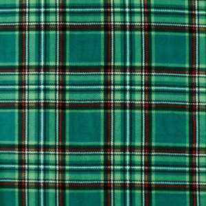 Christmas Green Plaid Anti Pill Fleece Fabric
