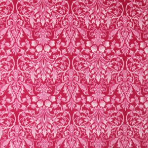 Dark Pink Floral Anti Pill Fleece Fabric