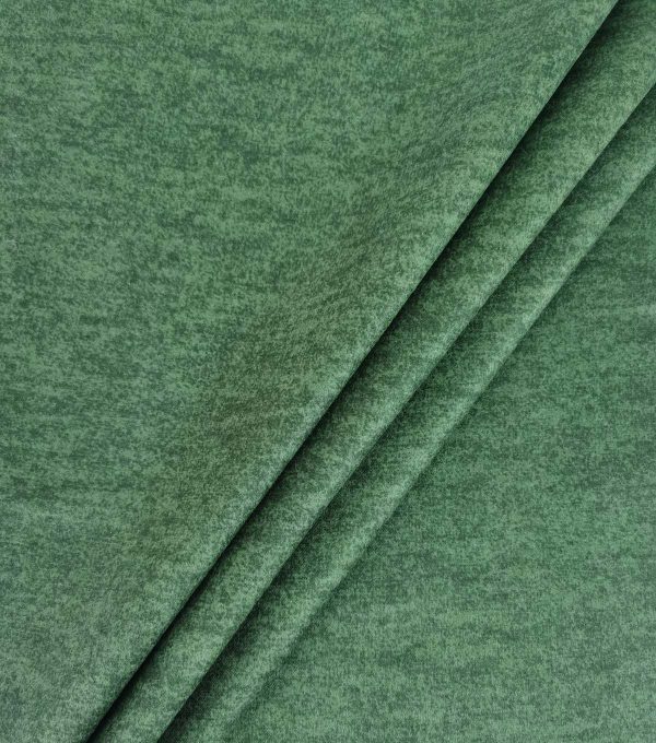 Green Heathered Luxe Flannel Fabric - Image 4