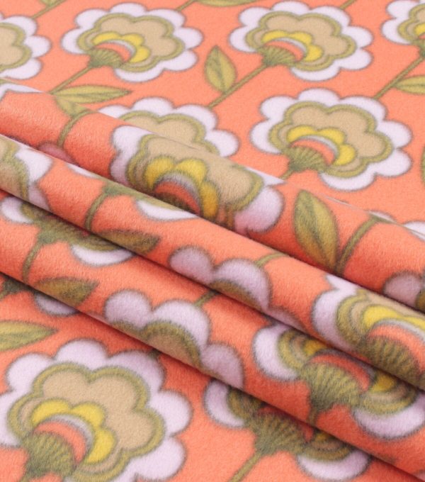 Retro Floral Blizzard Fleece Fabric - Image 2