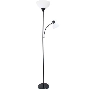 All The Rages 71.5 Metal 2 Light Mother Daughter Floor Lamp - Black