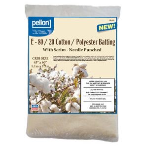 Pellon 80/20 Crib Size Cotton/Polyester Batting With Scrim