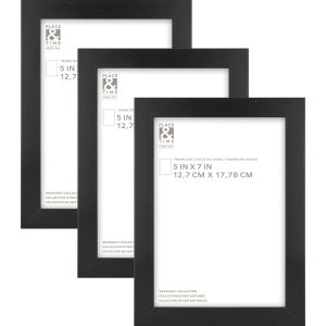 5 x 7 Snapshot Wood   Glass Wall Picture Frames 3pk by Place   Time