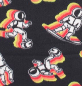 Rainbow Astronaut Blizzard Fleece Fabric