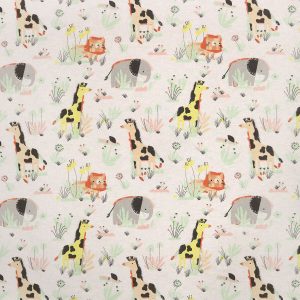 Jungle Animals in Grass Super Snuggle Flannel Fabric