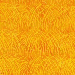 Orange Daffodil Batik Fall Cotton Fabric